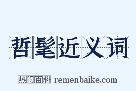 哲髦近义词是什么意思的图片
